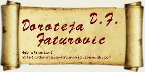 Doroteja Faturović vizit kartica